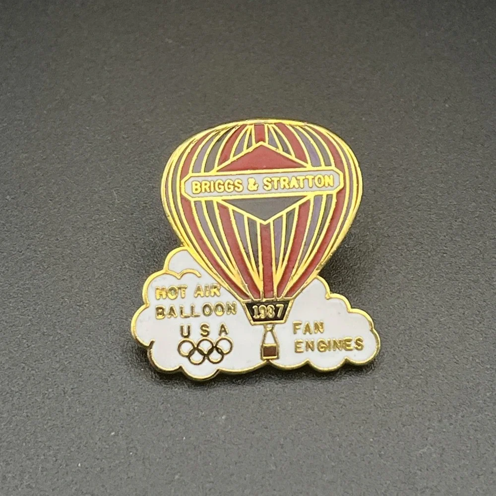 1988 Seoul Summer Olympics Briggs & Stratton Hot Air Balloon‎ Lapel Hat Pin
